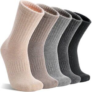 Womens Merino Wool Socks 5 Pairs Warm Thick Thermal Crew Cozy Winter Boot Socks